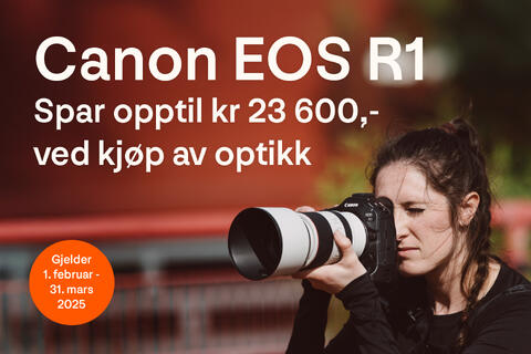 Kjøp Canon EOS R1 og spar på optikk